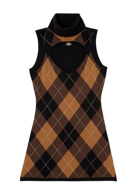 m-romko- dress woman black and brown DIESEL | A19695 0JLBB9XX